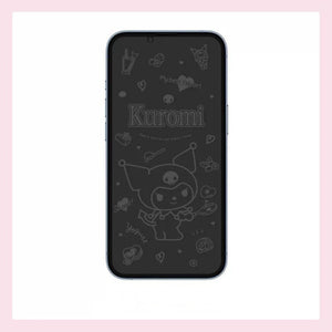 Engraving Anime Cartoon Kuromi Iphone 100% Screen Protector Tempered Glass 13 14 Plus Pro Max