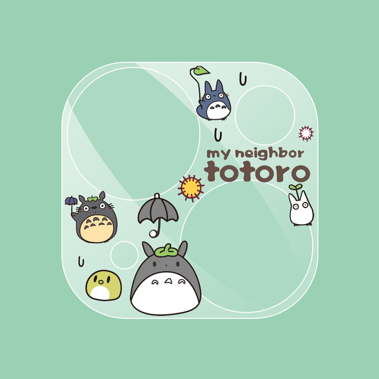 Iphone Camera Lens Protector Totoro Anime Cartoon Printed Tempered Glass 11 12 13 14 15 Plus Pro Max Mini