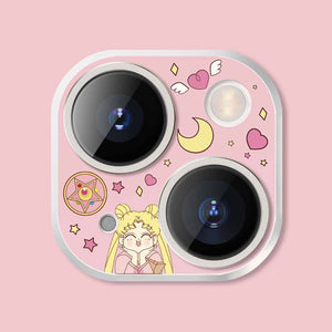 Iphone Camera Lens Protector Sailor Moon Anime Cartoon Printed Tempered Glass 11 12 13 14 15 Plus Pro Max Mini