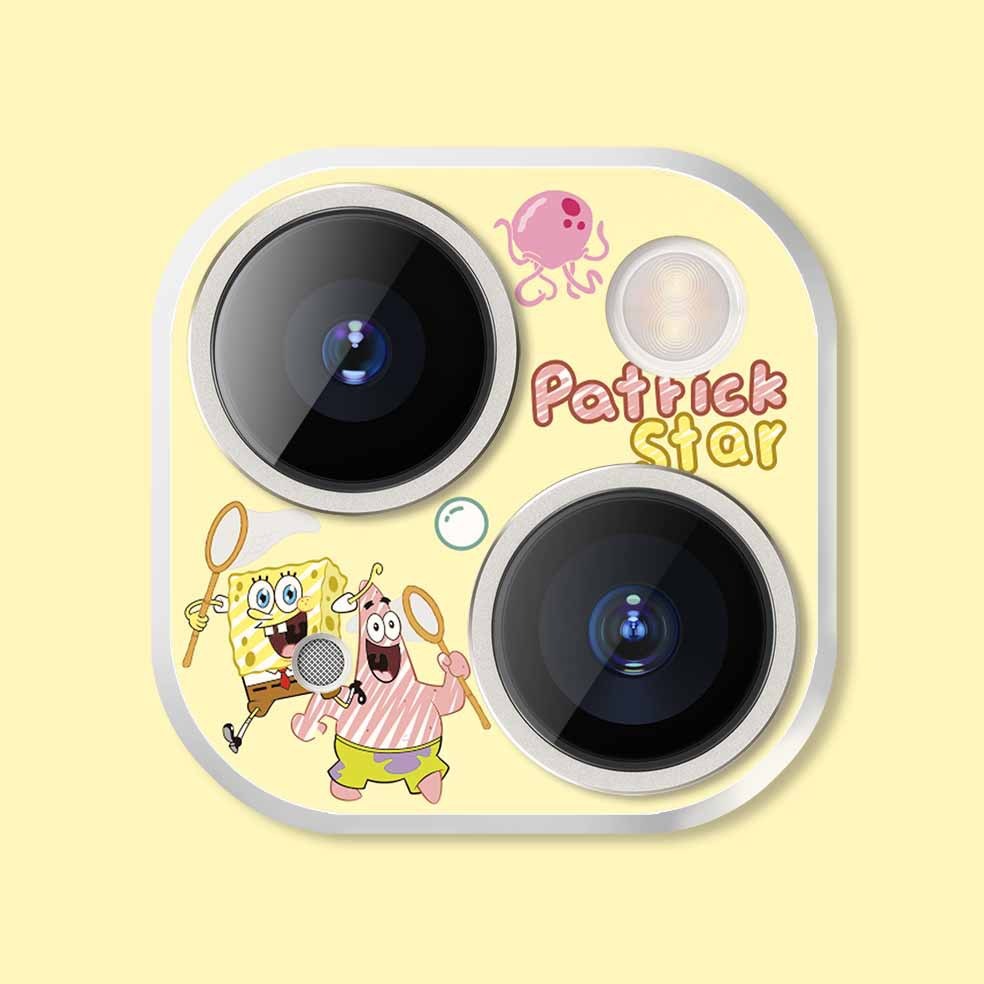 Iphone Camera Lens Protector Spongebob Patrick Anime Cartoon Printed Tempered Glass 11 12 13 14 15 Plus Pro Max Mini