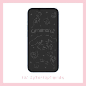Privacy Anti-Spy/Peek Engraving Anime Cartoon Cinnamoroll Iphone 100% Screen Protector Tempered Glass For 12 - 13 Pro Max