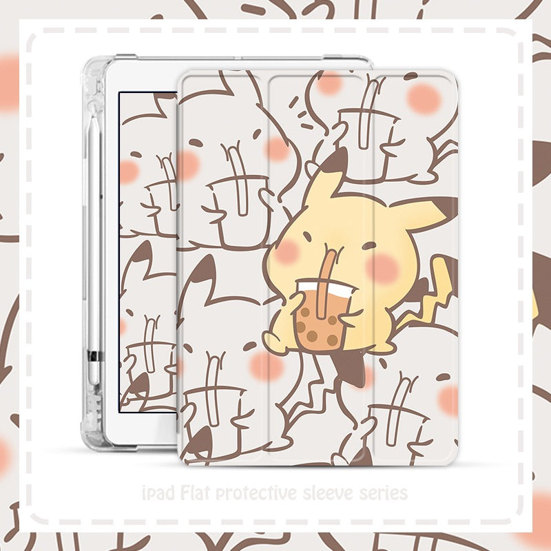 Cute Pikachu Ipad Cover Protector Case
