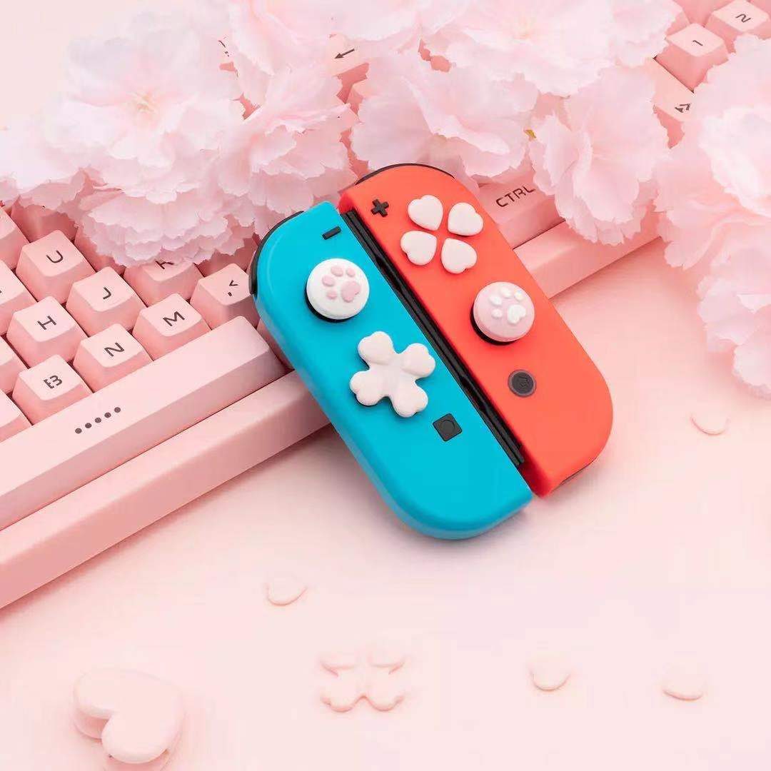 Cat Paws/Love Shape Button caps For Nintendo Switch & Lite /Joystick caps