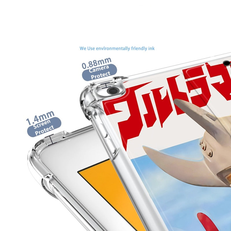 Funny Ultraman Ipad Slim Case Protector + Pencil Slot TPU Ipad Air 1 2 3 4 5 6 Mini 7.9 9.7 10.2 10.5 Pro 11