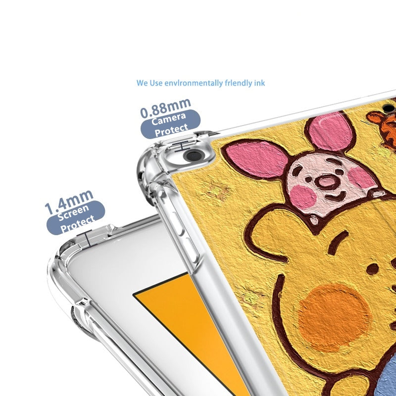 Winnie Ipad Slim Case Protector + Pencil Slot TPU Ipad Air 1 2 3 4 5 6 Mini 7.9 9.7 10.2 10.5 Pro 11