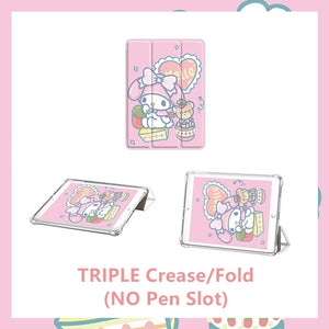 Melody-Pink Ipad Slim Case Protector + Pencil Slot TPU Ipad Air 1 2 3 4 5 6 Mini 7.9 9.7 10.2 10.5 Pro 11