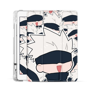 Satoru-Gojo-Anime Ipad Slim Case Protector + Pencil Slot TPU Ipad Air 1 2 3 4 5 6 Mini 7.9 9.7 10.2 10.5 Pro 11