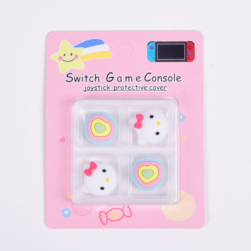 Hello Kitty & Rainbow Heart Thumb Grip Caps For Nintendo Switch & Lite /Joystick caps