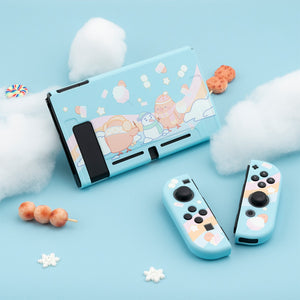 Chicken Snowman Blue Pastel colors__Nintendo Switch Protection Casing Cover