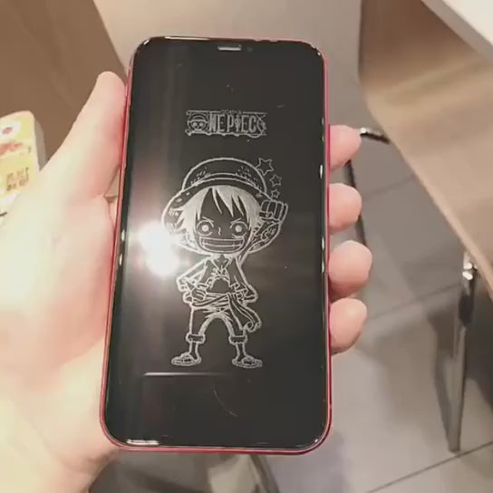 Engraving Anime Cartoon Kuromi  Iphone 100% Screen Protector Tempered Glass X XS XR XS Max 11 12 13 14 15 Mini Plus Pro Max
