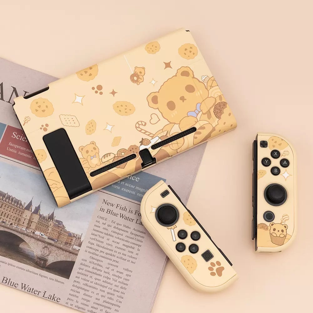 Bakery Bear Brown Pastel colors__Nintendo Switch Protection Casing Cover